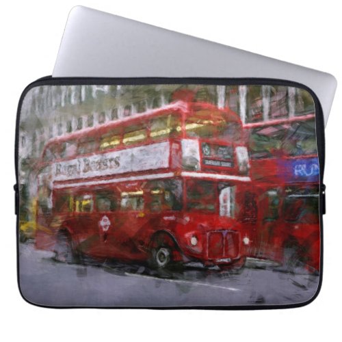 410 to Trafalgar Red Double_decker Bus UK Laptop Sleeve