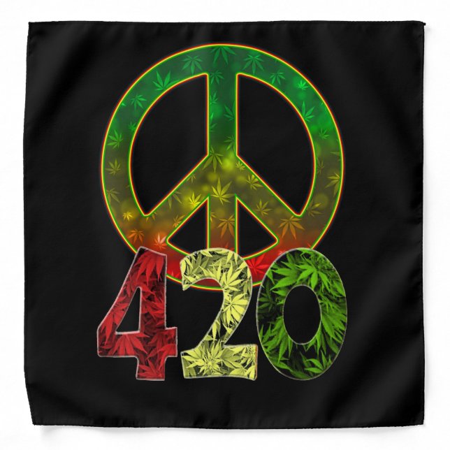 4 20 Peace Bandana (Front)