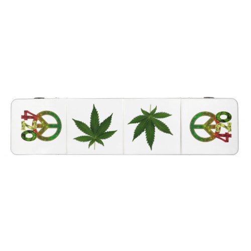 4 20 Rasta Peace Weed Beer Pong Table