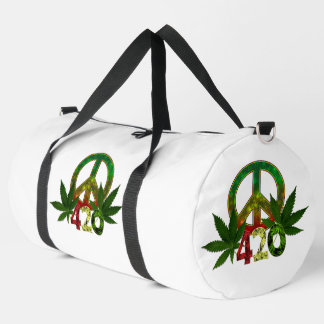 4 20 Rasta Peace Weed Duffle Bag
