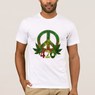 4 20 Rasta Peace Weed T-Shirt
