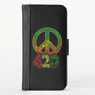 4 20 Weed Rasta Peace iPhone XS Wallet Case