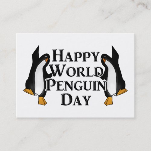 4_25 World Penguin Day Business Card