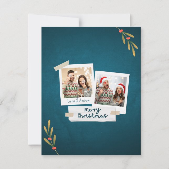 4.25"x5.5" Christmas Photo Card with Greetings (Front)