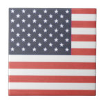4.25&quot; X 4.25&quot; Ceramic Tile - American Flag at Zazzle