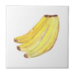 4.25&quot; X 4.25&quot; Ceramic Tile, Coaster - Bananas at Zazzle
