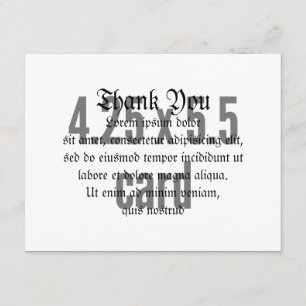 4.25 x 5.5 Horizontal Thank You Card