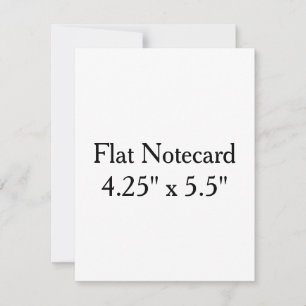 4.25" x 5.5" Squared Flat Note Card