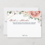 4.25x5.5 Advice Card Geometric Garden Rose Anemone<br><div class="desc">This 4.25x5.5 Sized Advice Cards is perfect for any couple to have at their reception for their guests to give them some much appreciated advice! It is fully customizable in both BACKGROUND color and font colors. Simply use the easy to navigate system to change your font colors and background color...</div>