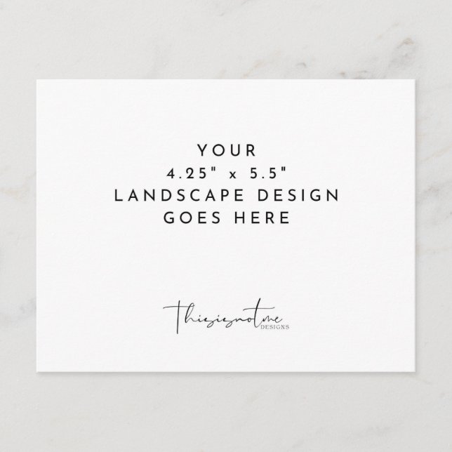 4.25x5.5" Card Printing Landscape Template (Front)