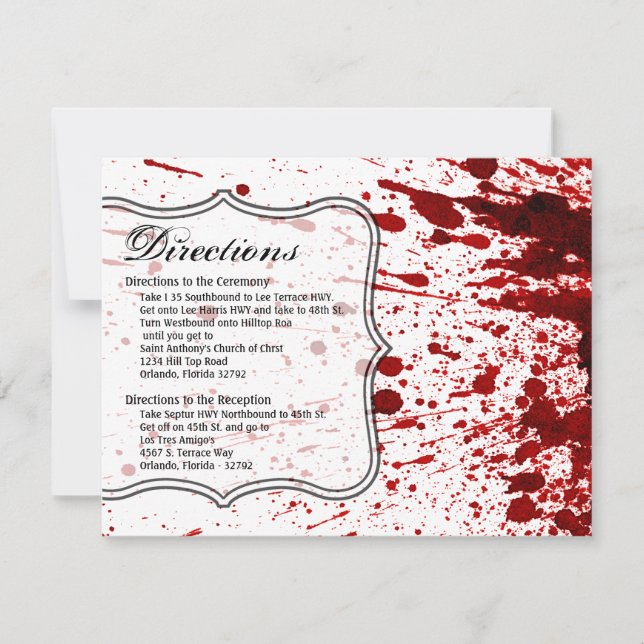 4.25x5.5 Direction Card Blood Splatter Vampire Got (Front)