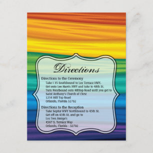 4.25x5.5 Direction Card lgbtq rainbow flag lesbian