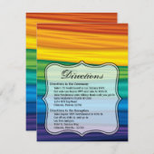 4.25x5.5 Direction Card lgbtq rainbow flag lesbian (Front/Back)