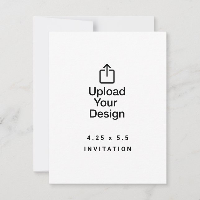 4.25x5 Invitation, Upload Your Image, Custom Print Invitation (Front)