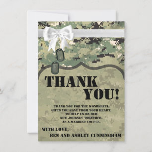 4.5x6.25 Thank You Card Navy Type III Three Digita