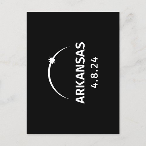 4824 Solar Eclipse Arkansas Postcard