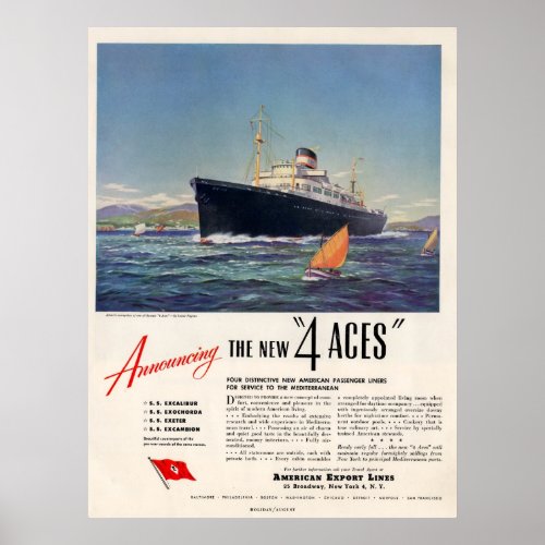 4 Aces 1948 Print Ad