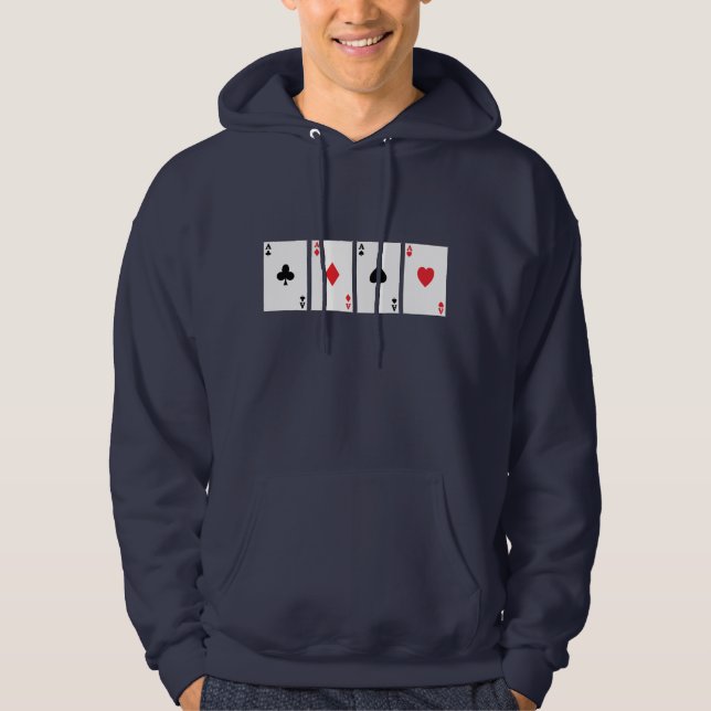 4 Aces Hoodie Dark (Front)