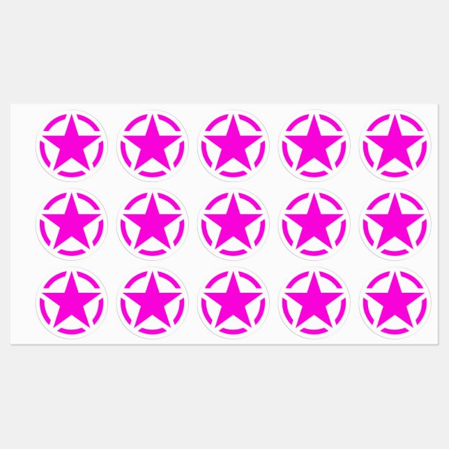 4 American Star Stencil Vintage Decals Labels (Sheet)