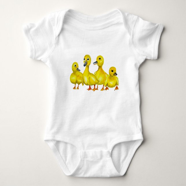 4 Baby Ducklings Onsie Bodysuit (Front)