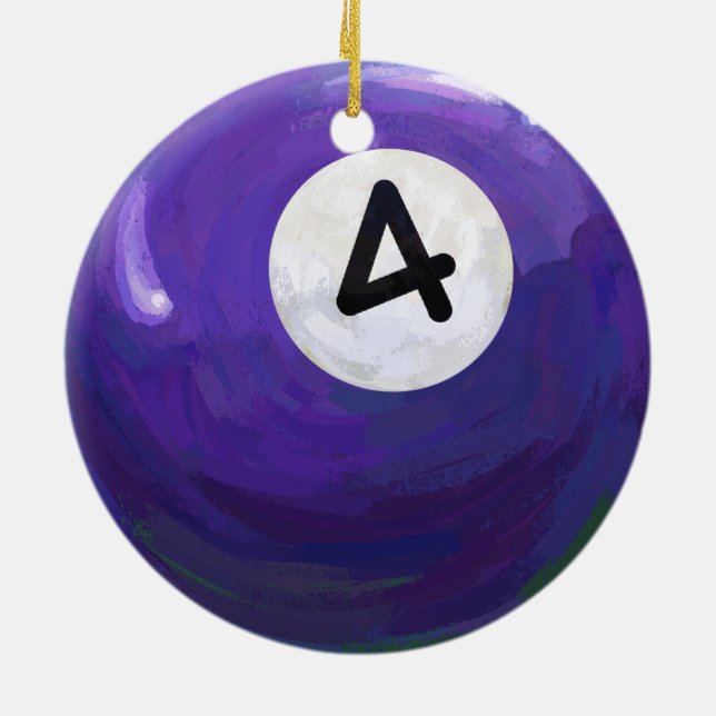 4 Ball Ceramic Ornament (Back)