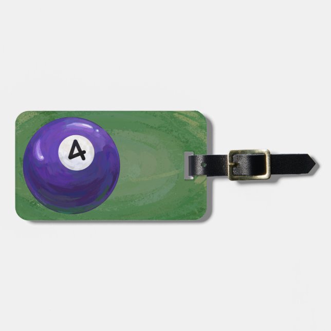 4 Ball Luggage Tag (Front Horizontal)