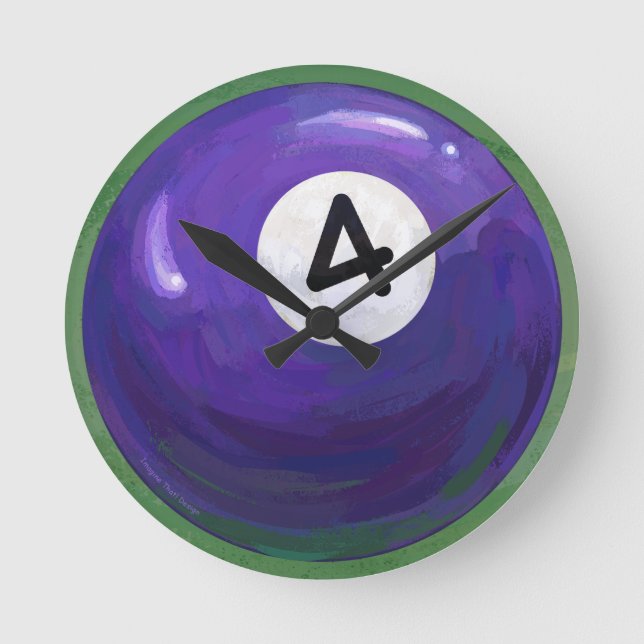 4 Ball Round Clock (Front)