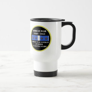 4 BATTLE STARS KOREAN WAR VETERAN TRAVEL MUG