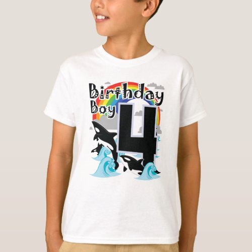 4 Birthday Boy  Killer Whale as Party Costume for T_Shirt