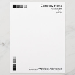 4 Black and Gray Squares 3d Letterhead
