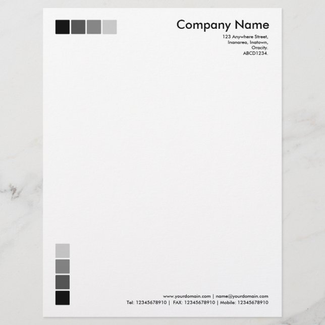 4 Black and Gray Squares Letterhead (Front)