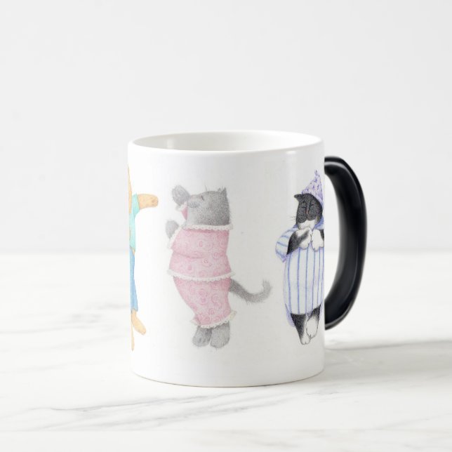 4 CATS IN PAJAMAS Magic Morphing Mug (Front Right)