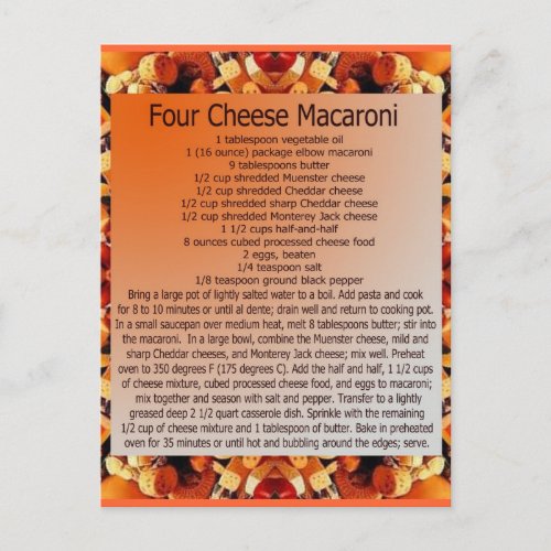 4 cheese mac postcard