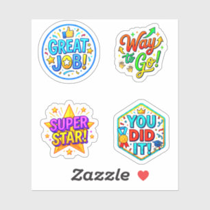 +4 Childrens Praise Stickers for Kids & students