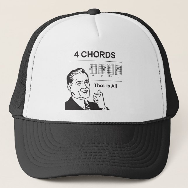 4 chords trucker hat (Front)