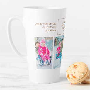 4 Christmas Photo Dashing Through Snow Grandparent Latte Mug