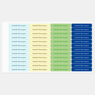 4 Color Custom Name Iron-On Fabric Clothing Labels