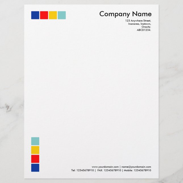 4 Color Squares Letterhead (Front)