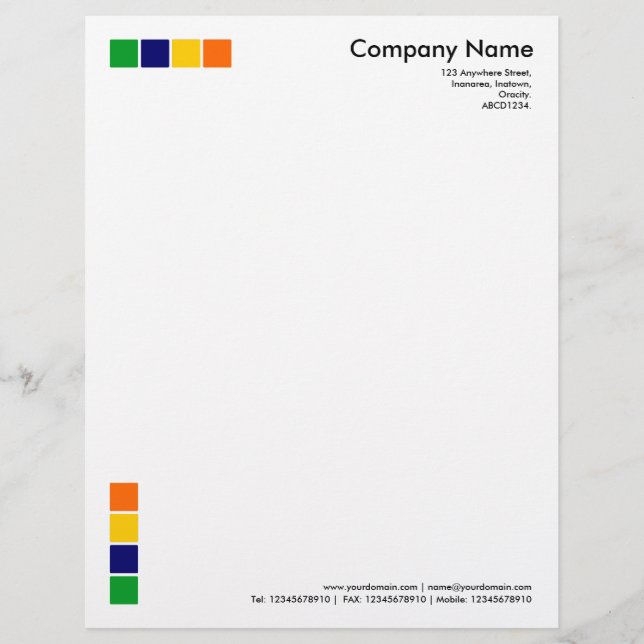 4 Color Squares Letterhead (Front)