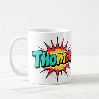 4 Color Thomas 1 - Retro Comic Coffee Mug