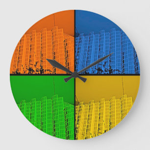 4 Colors Large Clock