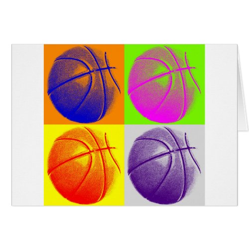 4 Colors Pop Art Basketball