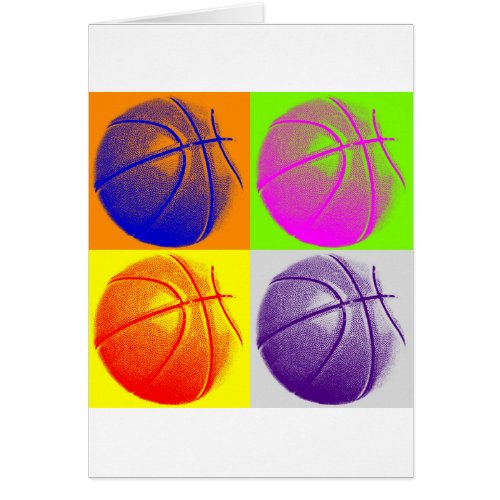 4 Colors Pop Art Basketball