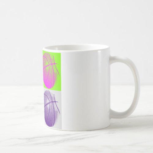 4 Colors Pop Art Basketball Coffee Mug