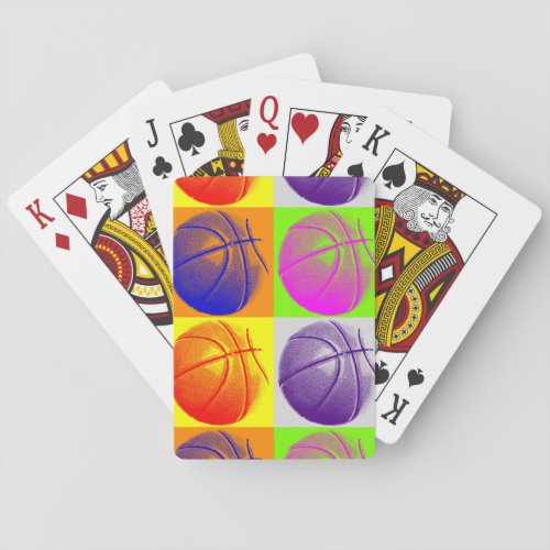 4 Colors Pop Art Basketball Playing Cards