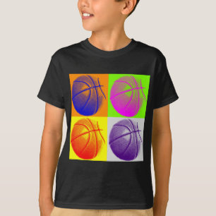 4 Colors Pop Art Basketball T-Shirt