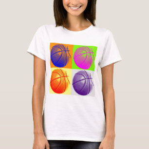 4 Colors Pop Art Basketball T-Shirt