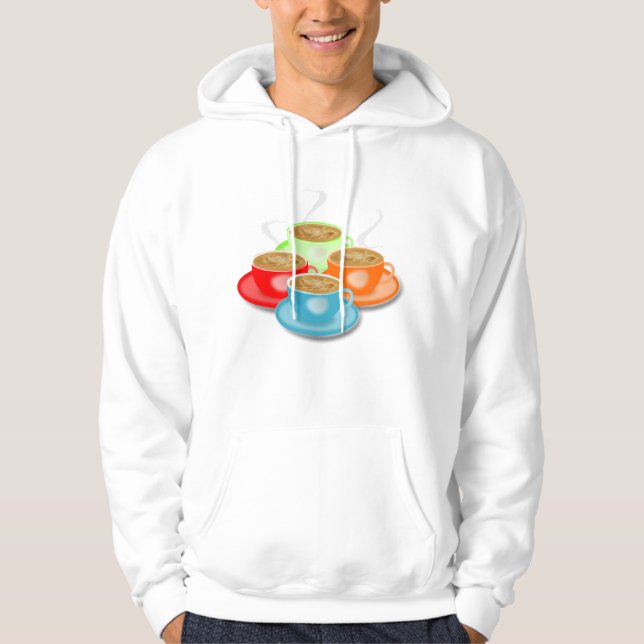 4 Cups of Coffee Mens Hoodie (Front)