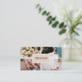 4 Custom Photo Wedding Photography Business Cards (Standing Front)