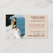 4 Custom Photo Wedding Photography Business Cards (Back)